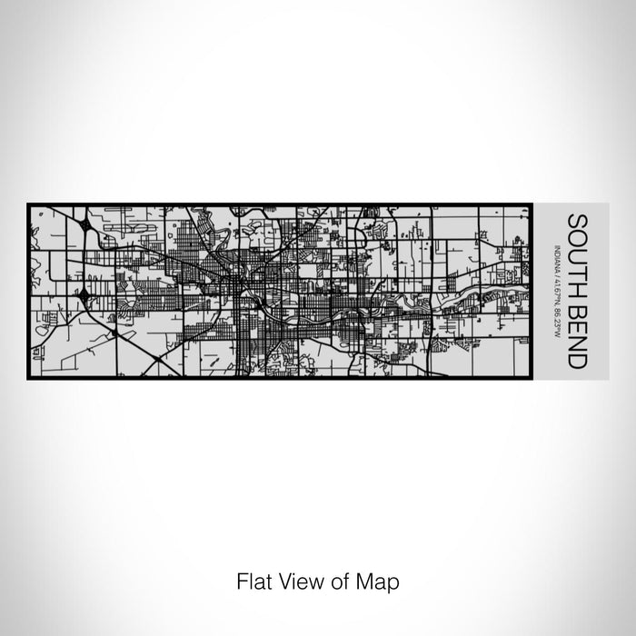 Rendered View of South Bend Indiana Map on 10oz Stainless Steel Insulated Cup with Sipping Lid