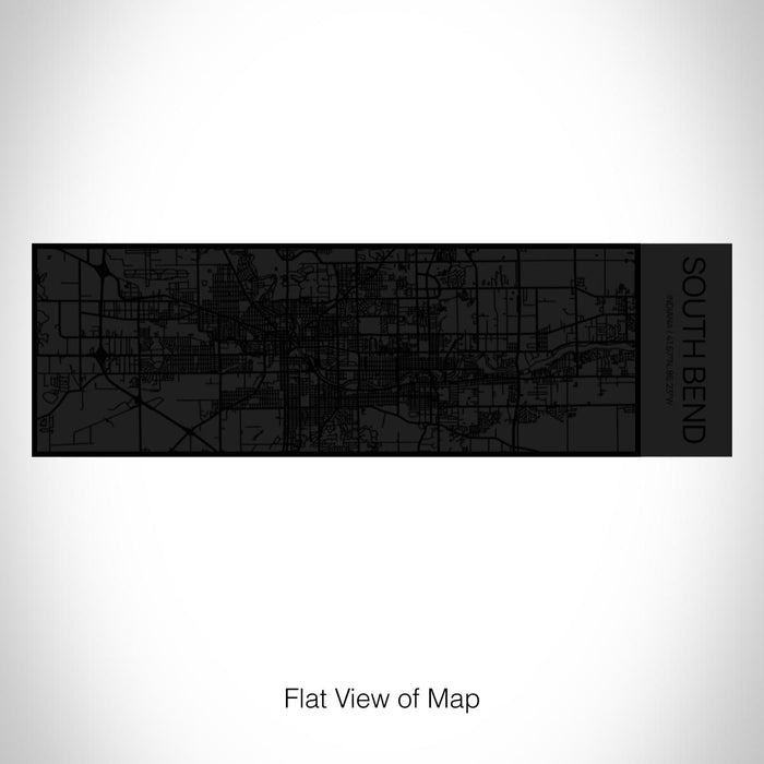 Rendered View of South Bend Indiana Map on 10oz Stainless Steel Insulated Cup in Matte Black with Sliding Lid