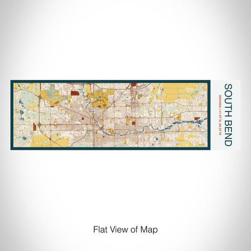 Rendered View of South Bend Indiana Map on 10oz Stainless Steel Insulated Cup in Woodblock with Sliding Lid
