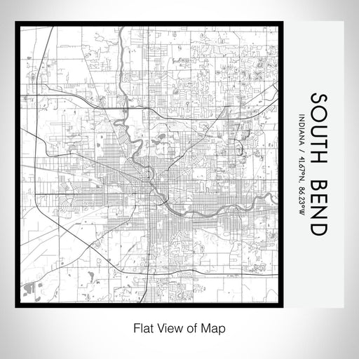 Rendered View of South Bend Indiana Map on 17oz Stainless Steel Insulated Tumbler in Classic Map Style