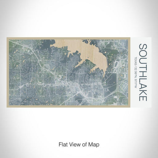 Rendered View of Southlake Texas Map on 17oz Stainless Steel Insulated Bottle with printed afternoon style map