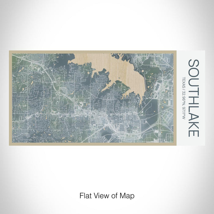 Rendered View of Southlake Texas Map on 17oz Stainless Steel Insulated Bottle with printed afternoon style map