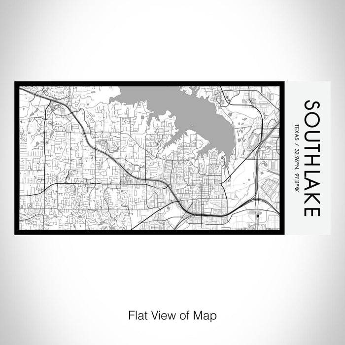 Rendered View of Southlake Texas Map on 17oz Stainless Steel Insulated Bottle with printed classic style map