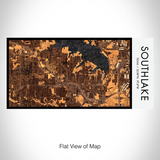Rendered View of Southlake Texas Map on 17oz Stainless Steel Insulated Bottle with printed ember style map