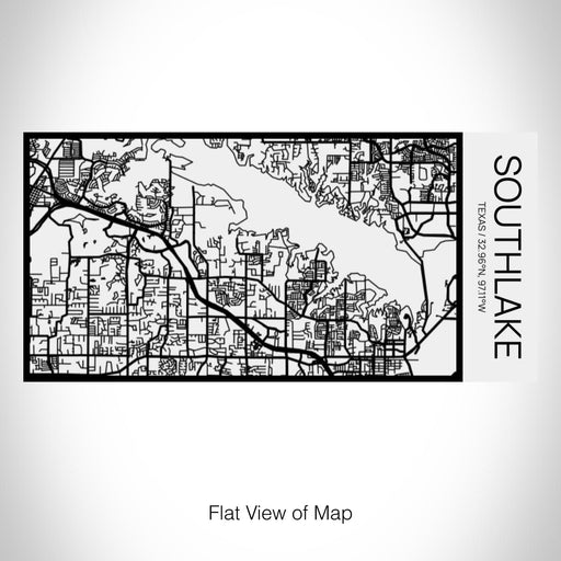 Rendered View of Southlake Texas Map on 17oz Stainless Steel Insulated Cola Bottle in Stainless in Matte White