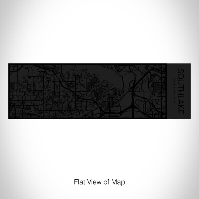 Rendered View of Southlake Texas Map on 10oz Stainless Steel Insulated Cup in Matte Black with Sliding Lid