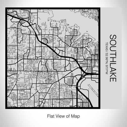 Rendered View of Southlake Texas Map on 17oz Stainless Steel Insulated Tumbler in Tactile Lines with Succulent in Background