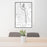 24x36 South Saint Paul Minnesota Map Print Portrait Orientation in Classic Style Behind 2 Chairs Table and Potted Plant