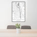 24x36 South Saint Paul Minnesota Map Print Portrait Orientation in Classic Style Behind 2 Chairs Table and Potted Plant