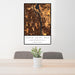 24x36 South Saint Paul Minnesota Map Print Portrait Orientation in Ember Style Behind 2 Chairs Table and Potted Plant