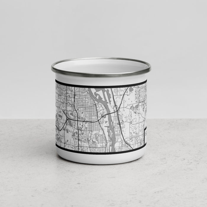 Front View Custom South Saint Paul Minnesota Map Enamel Mug in Classic