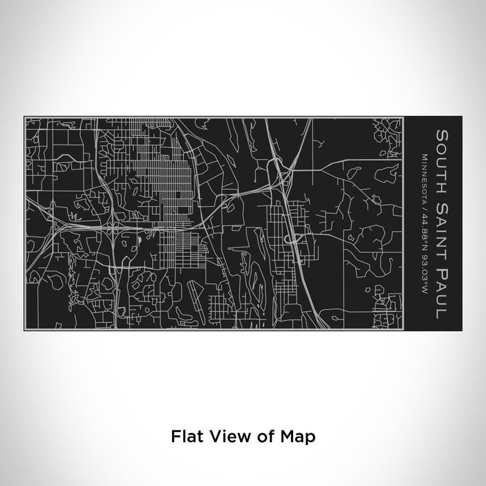 Rendered View of South Saint Paul Minnesota Map Engraving on 17oz Stainless Steel Insulated Cola Bottle in Black