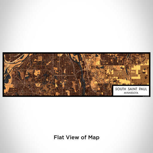 Flat View of Map Custom South Saint Paul Minnesota Map Enamel Mug in Ember