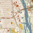 South Saint Paul Minnesota Map Print in Woodblock Style Zoomed In Close Up Showing Details
