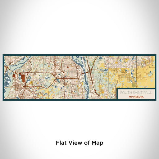 Flat View of Map Custom South Saint Paul Minnesota Map Enamel Mug in Woodblock