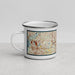 Left View Custom South Saint Paul Minnesota Map Enamel Mug in Woodblock