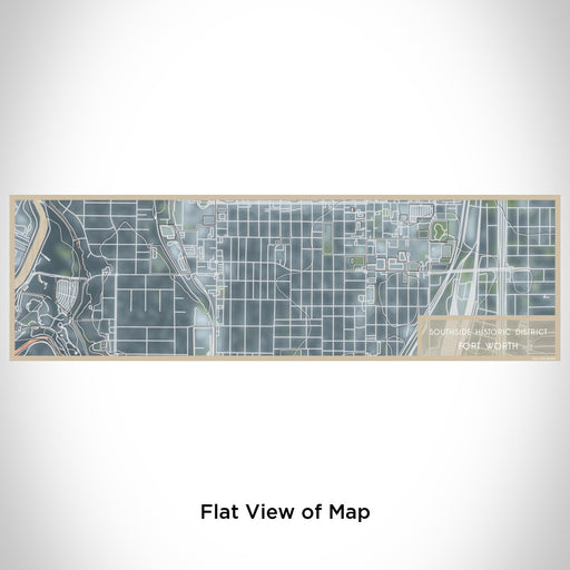 Flat View of Map Custom Southside Historic District Fort Worth Map Enamel Mug in Afternoon