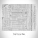 Rendered View of Southside Historic District Fort Worth Map Engraving on 20oz Stainless Steel Insulated Bottle with Bamboo Top