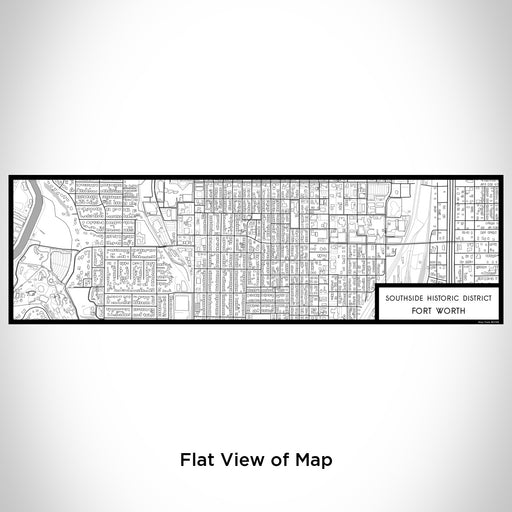 Flat View of Map Custom Southside Historic District Fort Worth Map Enamel Mug in Classic
