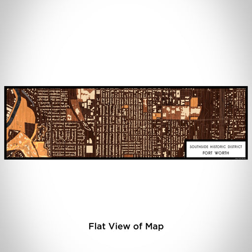 Flat View of Map Custom Southside Historic District Fort Worth Map Enamel Mug in Ember