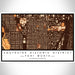 Southside Historic District Fort Worth Map Print Landscape Orientation in Ember Style With Shaded Background