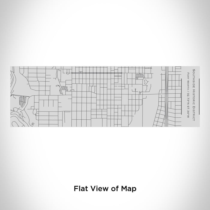 Rendered View of Southside Historic District Fort Worth Map Engraving on 10oz Stainless Steel Insulated Cup with Sipping Lid