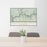 24x36 South Yuba River CA State Park Map Print Lanscape Orientation in Woodblock Style Behind 2 Chairs Table and Potted Plant