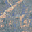 South Yuba River CA State Park Map Print in Afternoon Style Zoomed In Close Up Showing Details