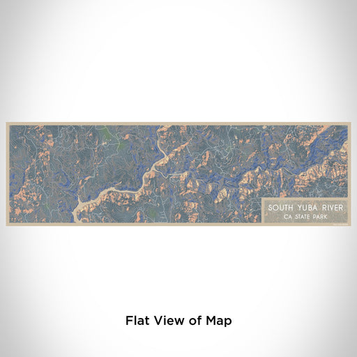 Flat View of Map Custom South Yuba River CA State Park Map Enamel Mug in Afternoon