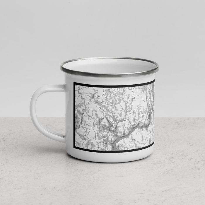 Left View Custom South Yuba River CA State Park Map Enamel Mug in Classic