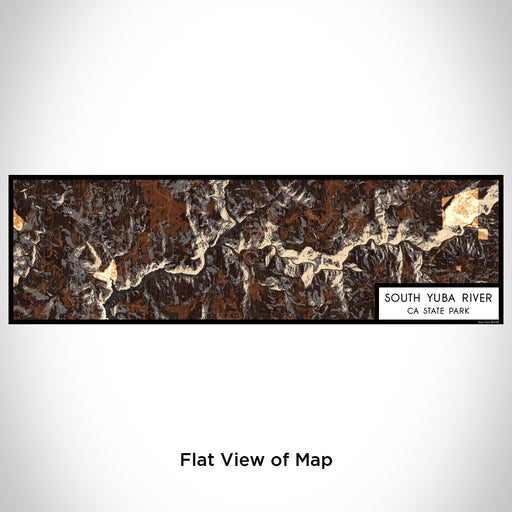 Flat View of Map Custom South Yuba River CA State Park Map Enamel Mug in Ember
