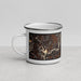 Left View Custom South Yuba River CA State Park Map Enamel Mug in Ember