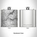 Rendered View of South Yuba River CA State Park Map Engraving on 6oz Stainless Steel Flask