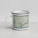 Left View Custom South Yuba River CA State Park Map Enamel Mug in Woodblock