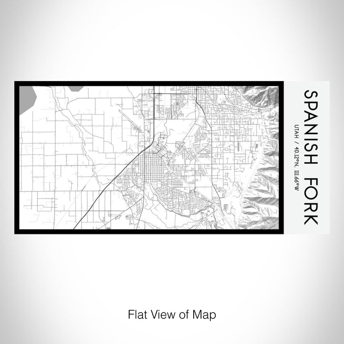 Rendered View of Spanish Fork Utah Map on 17oz Stainless Steel Insulated Bottle with printed classic style map
