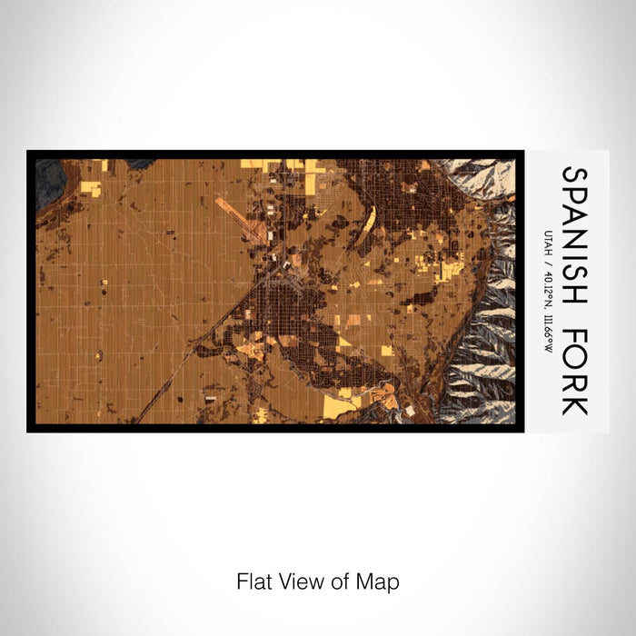 Rendered View of Spanish Fork Utah Map on 17oz Stainless Steel Insulated Bottle with printed ember style map