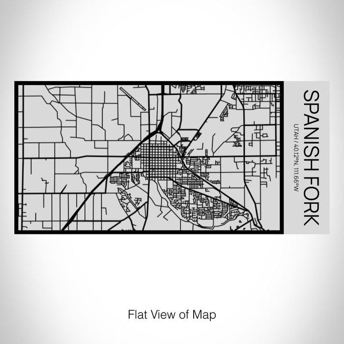Rendered View of Spanish Fork Utah Map on 17oz Stainless Steel Insulated Cola Bottle in Stainless