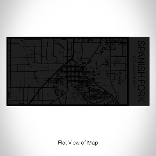 Rendered View of Spanish Fork Utah Map on 17oz Stainless Steel Insulated Cola Bottle in Stainless in Matte Black