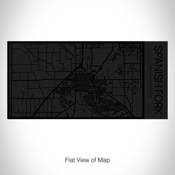 Rendered View of Spanish Fork Utah Map on 17oz Stainless Steel Insulated Cola Bottle in Stainless in Matte Black