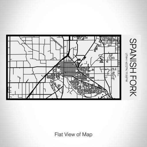 Rendered View of Spanish Fork Utah Map on 17oz Stainless Steel Insulated Cola Bottle in Stainless in Matte White