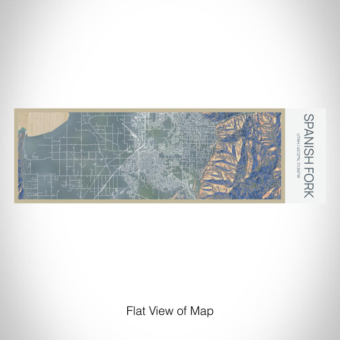 Rendered View of Spanish Fork Utah Map on 10oz Stainless Steel Insulated Cup in Afternoon with Sliding Lid