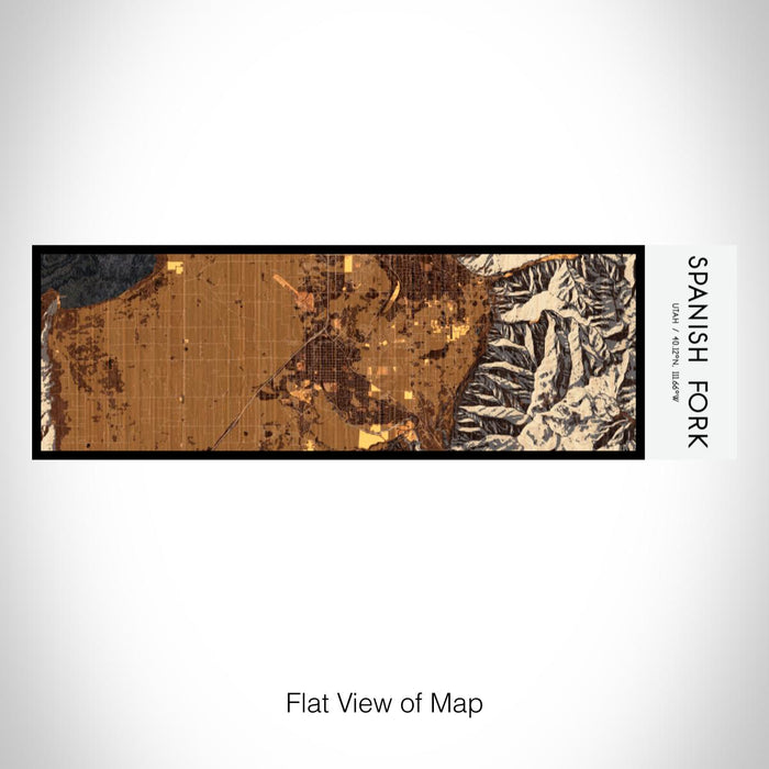 Rendered View of Spanish Fork Utah Map on 10oz Stainless Steel Insulated Cup in Ember with Sliding Lid