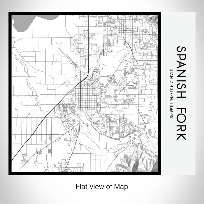 Rendered View of Spanish Fork Utah Map on 17oz Stainless Steel Insulated Tumbler in Classic Map Style