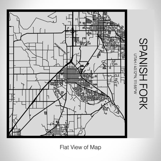 Rendered View of Spanish Fork Utah Map on 17oz Stainless Steel Insulated Tumbler in Tactile Lines with Succulent in Background