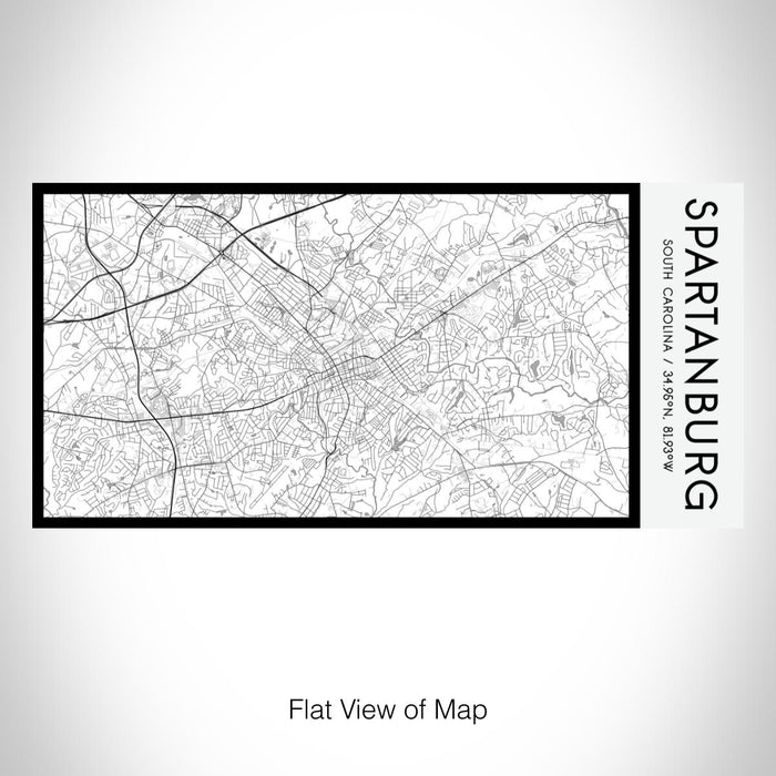 Rendered View of Spartanburg South Carolina Map on 17oz Stainless Steel Insulated Bottle with printed classic style map