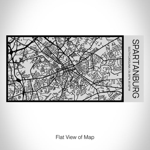 Rendered View of Spartanburg South Carolina Map on 17oz Stainless Steel Insulated Cola Bottle in Stainless