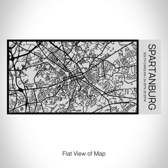 Rendered View of Spartanburg South Carolina Map on 17oz Stainless Steel Insulated Cola Bottle in Stainless
