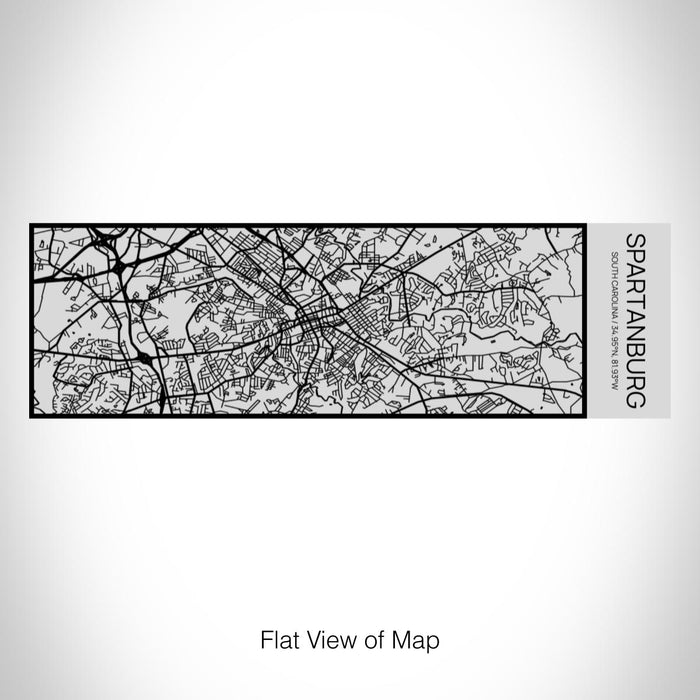 Rendered View of Spartanburg South Carolina Map on 10oz Stainless Steel Insulated Cup with Sipping Lid