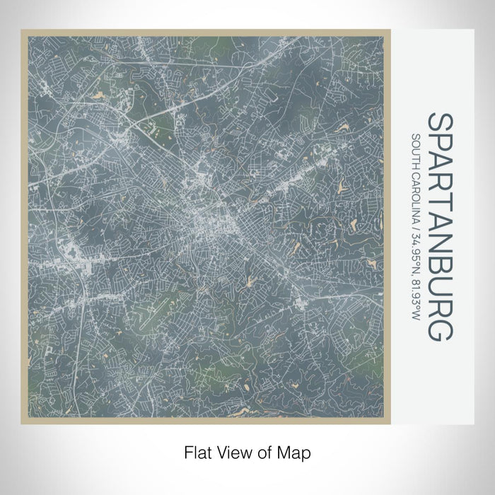 Rendered View of Spartanburg South Carolina Map on 17oz Stainless Steel Insulated Tumbler in Afternoon Map Style