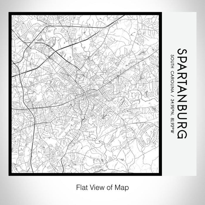 Rendered View of Spartanburg South Carolina Map on 17oz Stainless Steel Insulated Tumbler in Classic Map Style